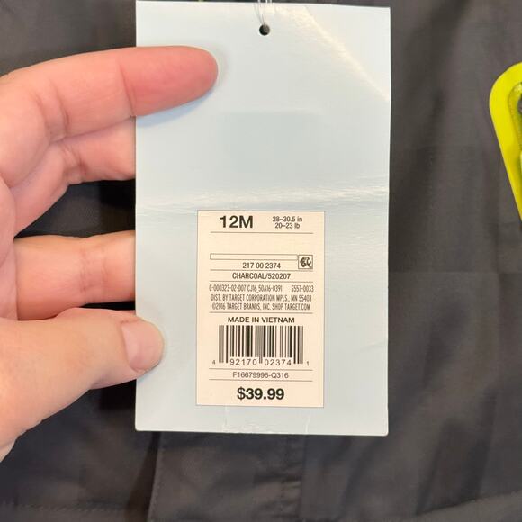 Cat & Jack All Weather 3 in 1 Jacket Baby Boy 12M Gray Hooded Winter Fleece NWT - Picture 9 of 11